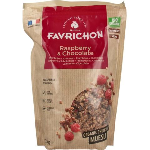 Favrichon - raspberry&chocolate muesli Biologisch