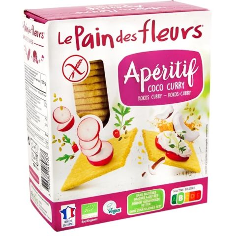 Le Pain Des Fleurs Crackers Kokos Curry Biologisch