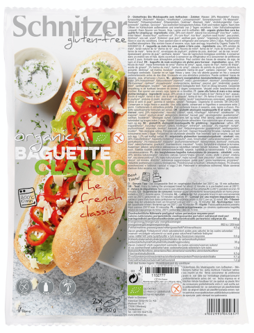 Schnitzer Baguette Classic Bake-off 2 Stuks Biologisch