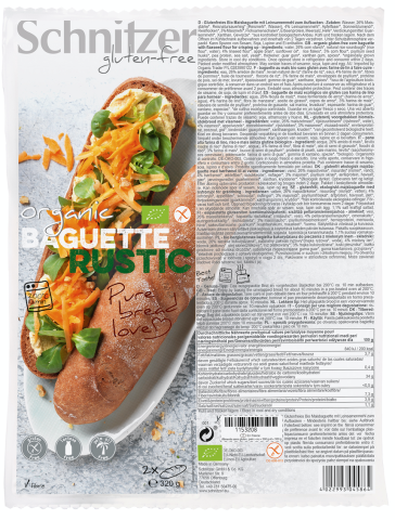 Schnitzer Baguette Rustic bake-off 2 Stuks Biologisch