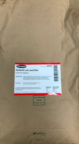Semper Glutenvrije Mix met Vezels 25kg 5712