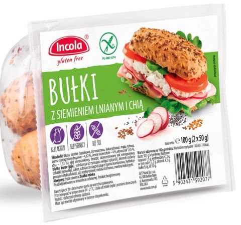 Incola Gluten Free - Meerzaden Broodjes 2 stuks