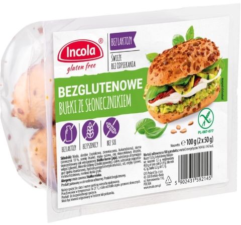 Incola Gluten Free - Zonnepit Broodjes 2 stuks