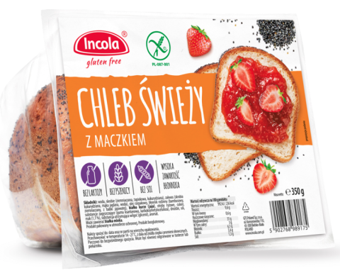 Incola Gluten Free - Maanzaadbrood Gesneden 350 gram