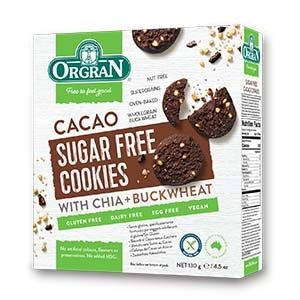 Orgran Sugar Free Cookies Cacao