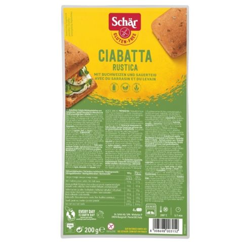 Schär Ciabatta Rustica 4 Stuks