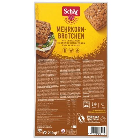 Schär Meerkoren Broodjes 4 Stuks