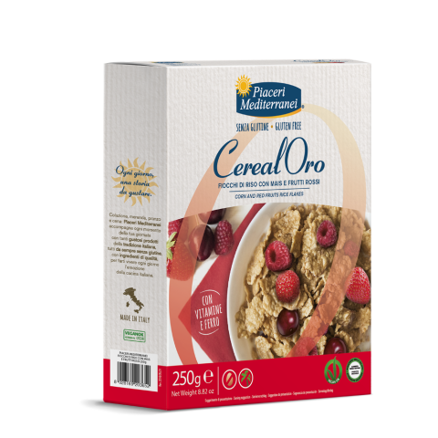 Piaceri Mediterranei Rice Flakes met Maïs en Rood Fruit