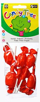 Candy Tree Aardbeien Lollies Biologisch (7 stuks)